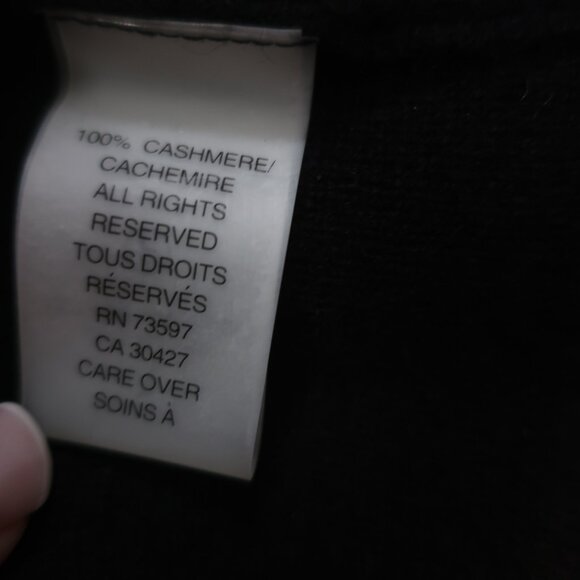 Womens Raffi Black Brown Pure Cashmere Asymmetric Full Zip Cardigan Jacket S - Picture 13 of 16